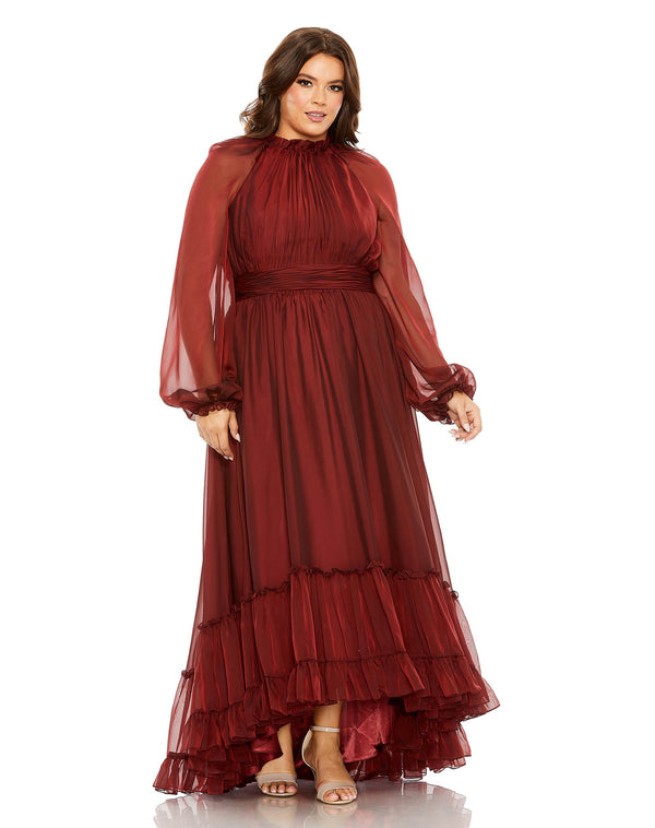 Plus Size Long Sleeve Formal Gown Formal Mac Duggal 68434