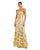 Formal Dresses Long Fitted Floral Prom Formal Dress Yellow Multi