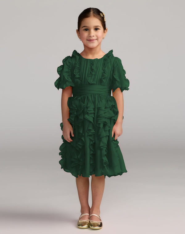 Crew/High-Neck Knee-Length Chiffon Special Occasion A-Line Mac Duggal 68667