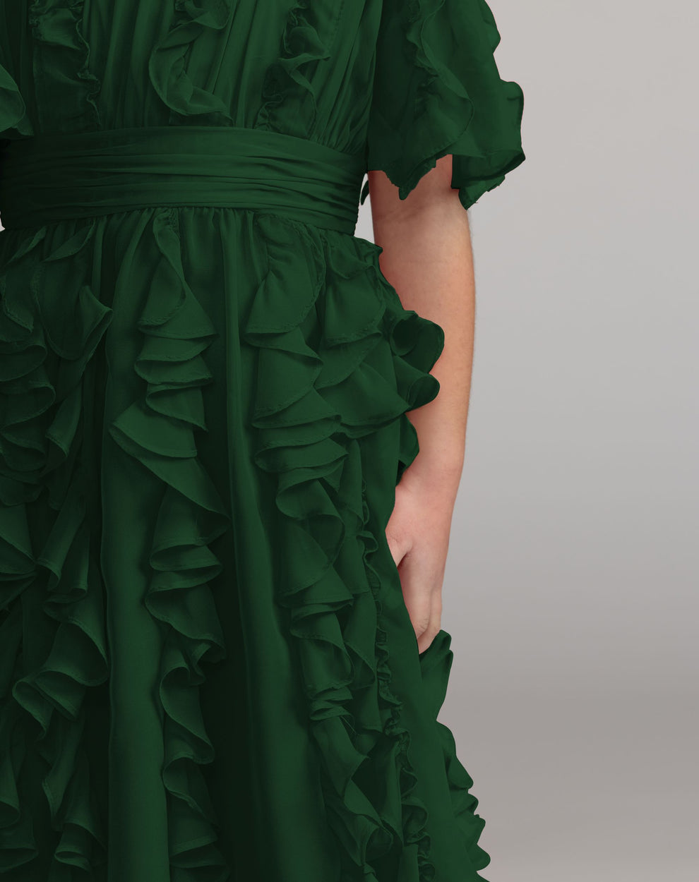 Crew/High-Neck Knee-Length Chiffon Special Occasion A-Line Mac Duggal 68667