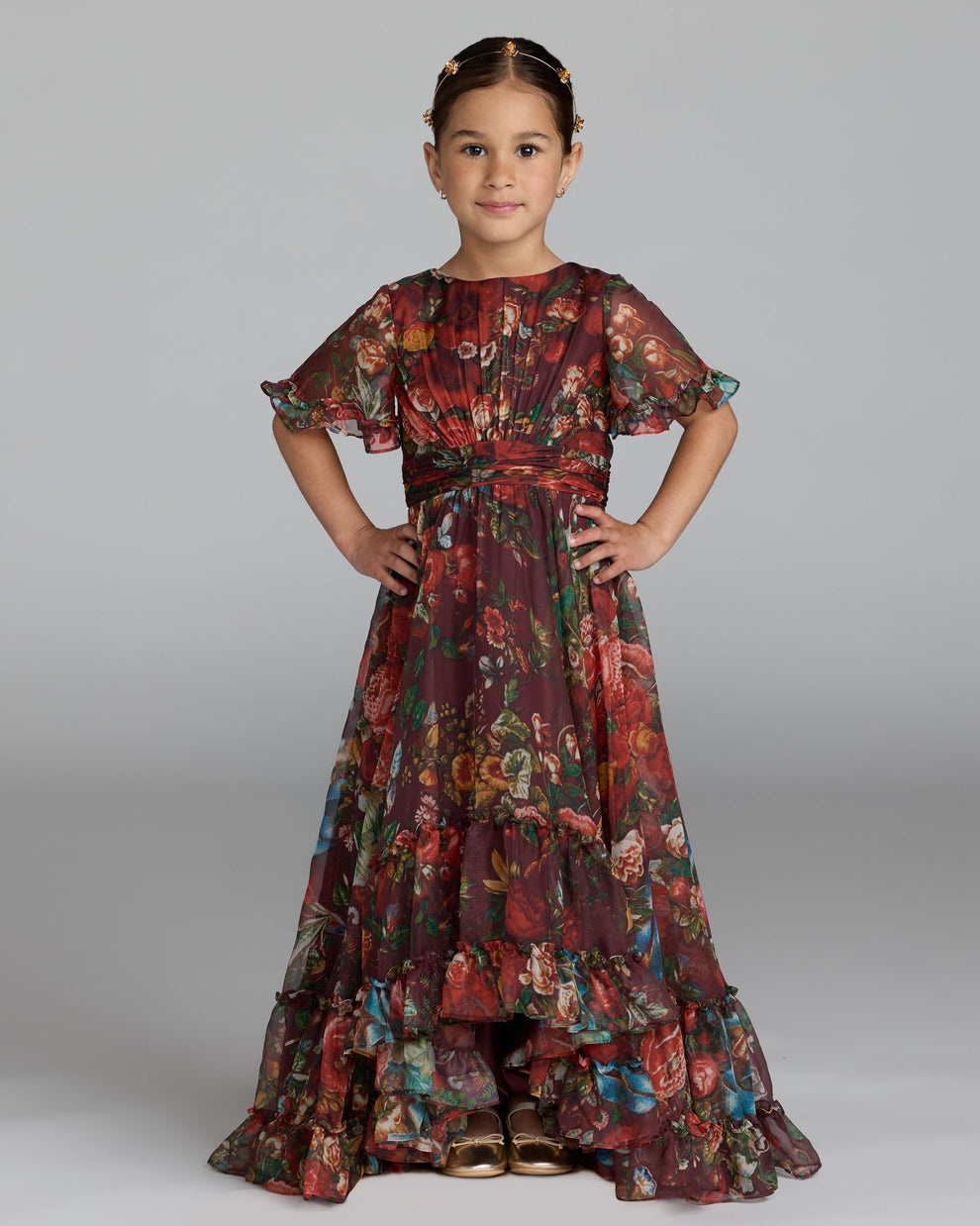 Crew/High-Neck Floor-Length Chiffon Formal A-Line Mac Duggal 68668