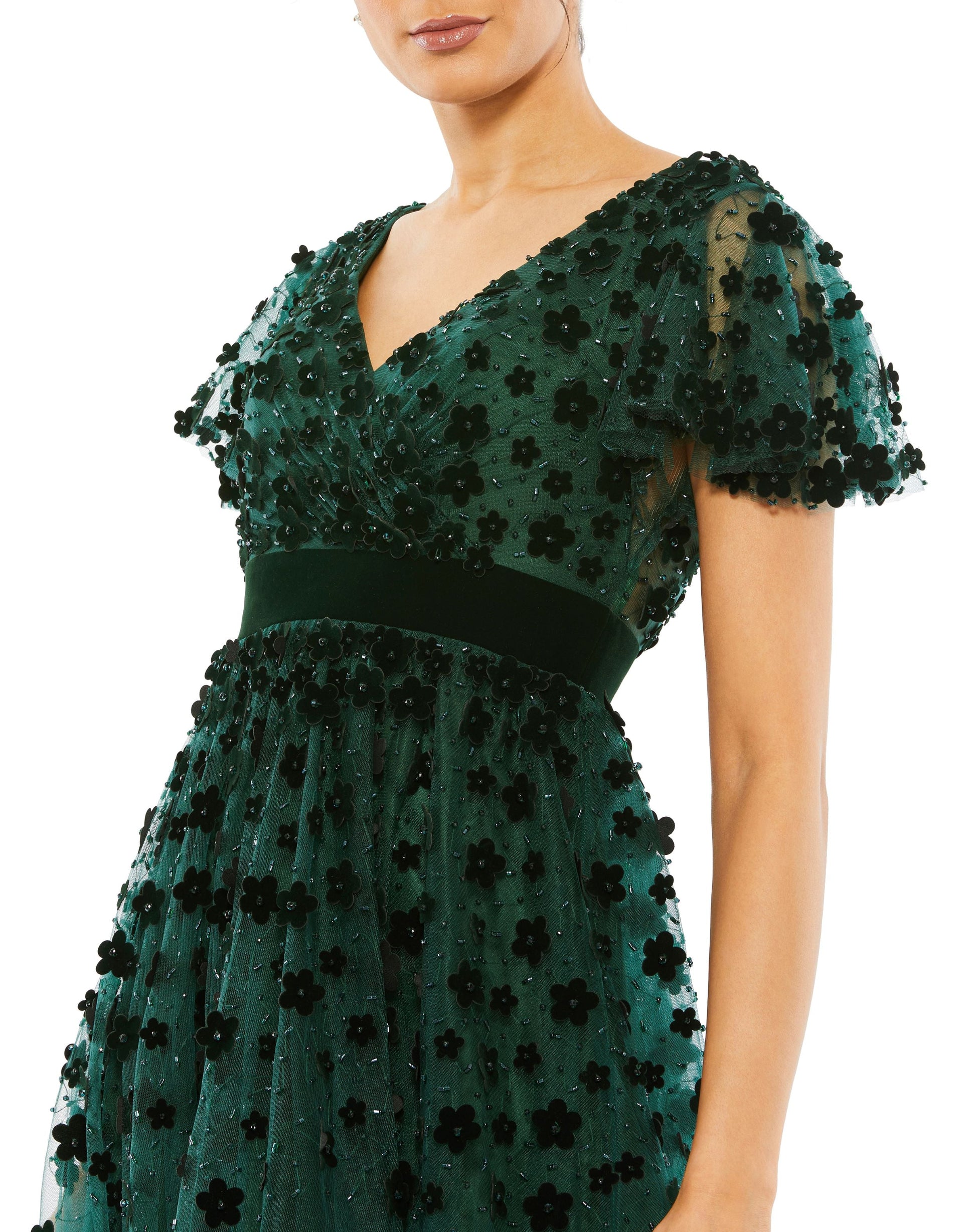 Mac Duggal 68735 Short Velvet Midi Cocktail Dress