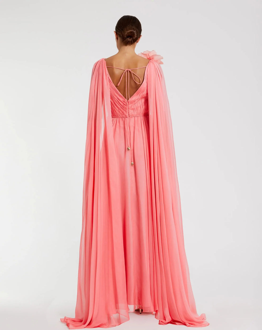 V-Neck Floor-Length Chiffon Formal A-Line Gown Mac Duggal 68768