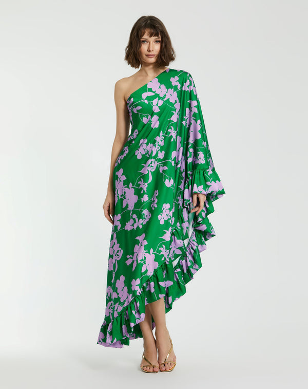 Printed High Low Formal Prom Dress–Printed High Low Formal Prom–Mac Duggal 68787
