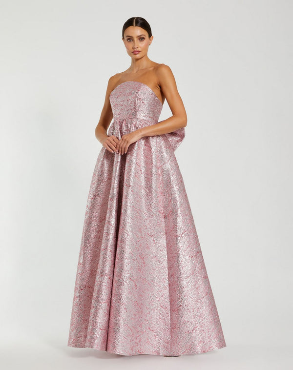 Mettalic Prom Dress Long Ball Gown Formal Mac Duggal 68805