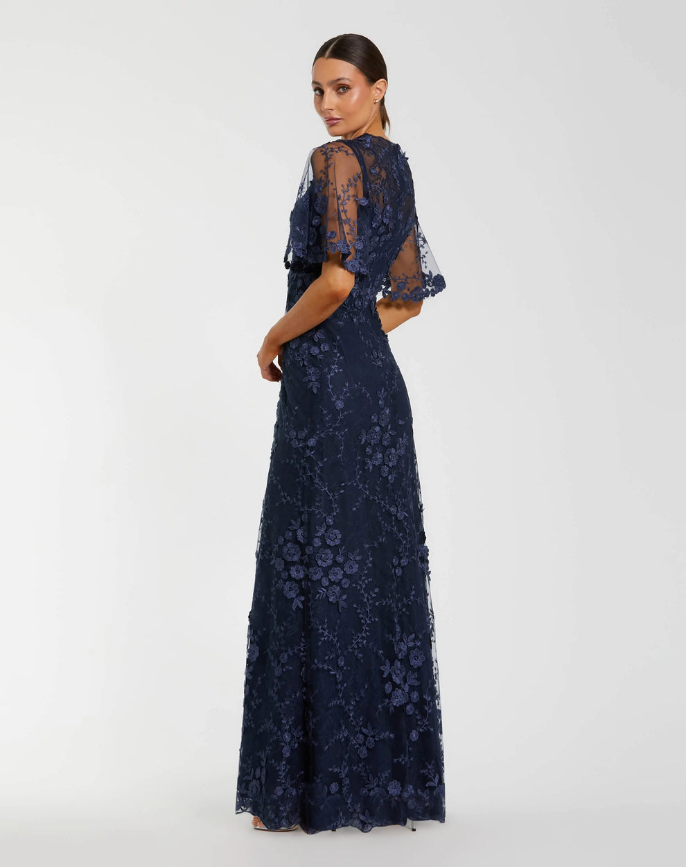 Mother of the Bride Dresses Floral Long Formal Mother of the Bride Dress Mac Duggal 9968810 Midnight