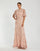 Formal Dresses Long Formal  Floral Applique Evening Dress Rose