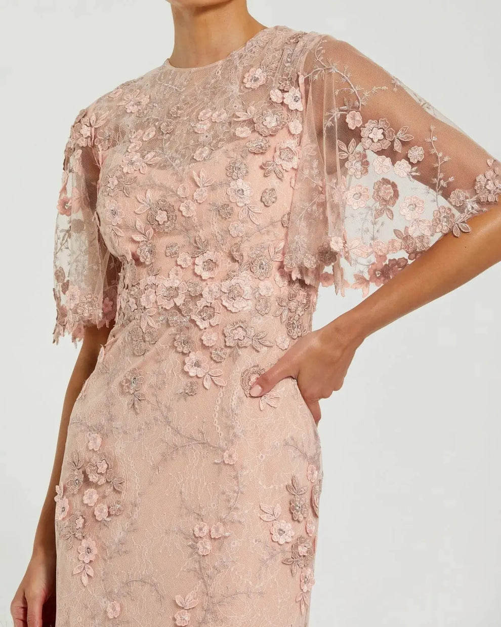 Mother of the Bride Dresses Long Formal Floral Mother of the Bride Dress Mac Duggal 9968810P Rose