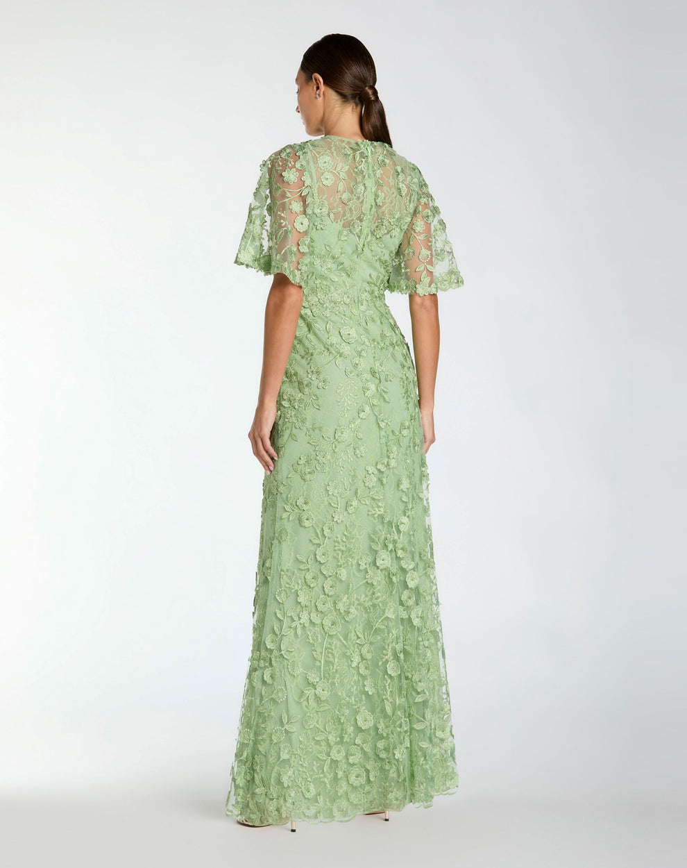 Mother of the Bride Dresses Floral Long Formal Mother of the Bride Dress Mac Duggal 9968810 Sage