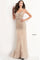 Prom Dresses Formal Long Prom Fitted Feather Dress Cream