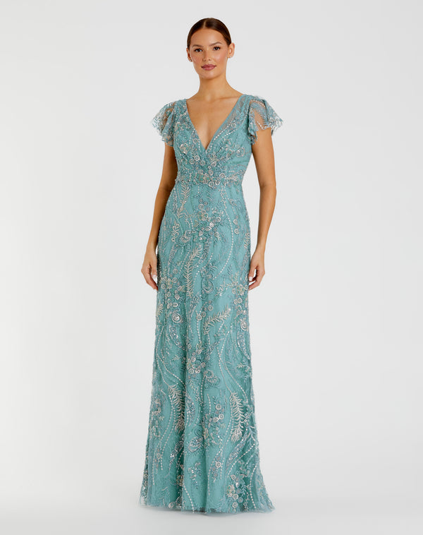 Lace Long Formal Mother of the Bride Dress Mac Duggal 68914