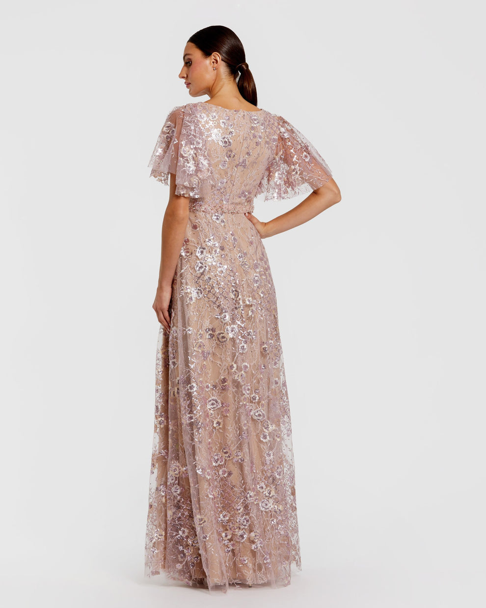 Mother of the Bride Dresses Lace A Line Beaded Long Mother of the Bride Dress Mac Duggal 68922 Rose Pink