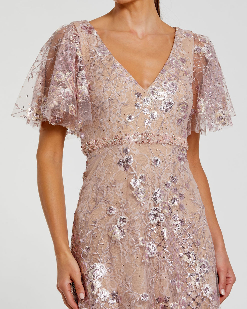 Mother of the Bride Dresses Lace A Line Beaded Long Mother of the Bride Dress Mac Duggal 68922 Rose Pink