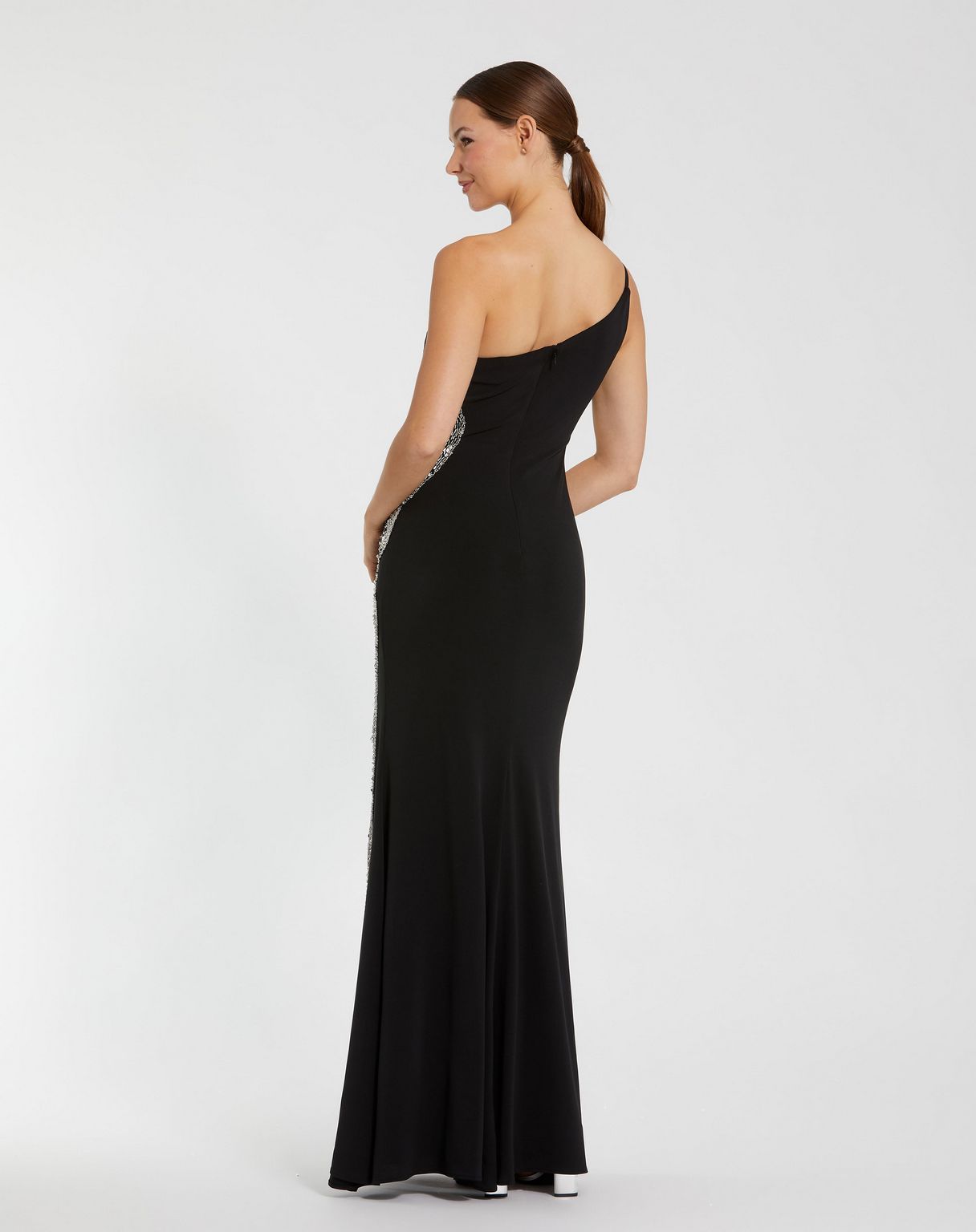 Mac Duggal 68932 Formal Long Fitted Slit Prom Dress