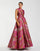 Formal Dresses Ball Gown Long Formal Metallic Evening Dress Raspberry Multi