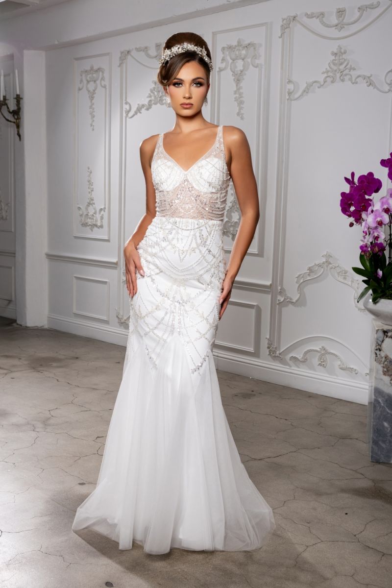 may queen formal dresses May Queen MQ2119 - Long Sheath Dress main image 0