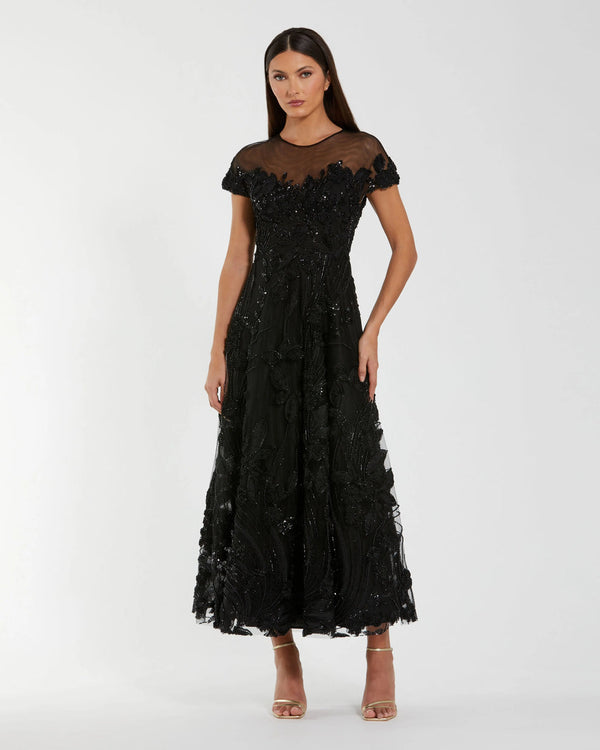 Short Beaded Cocktail Dress A Line Mac Duggal 69003