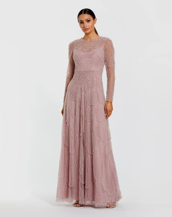 Mac Duggal 69012 Long Sleeve Mother of the Bride Formal Dress