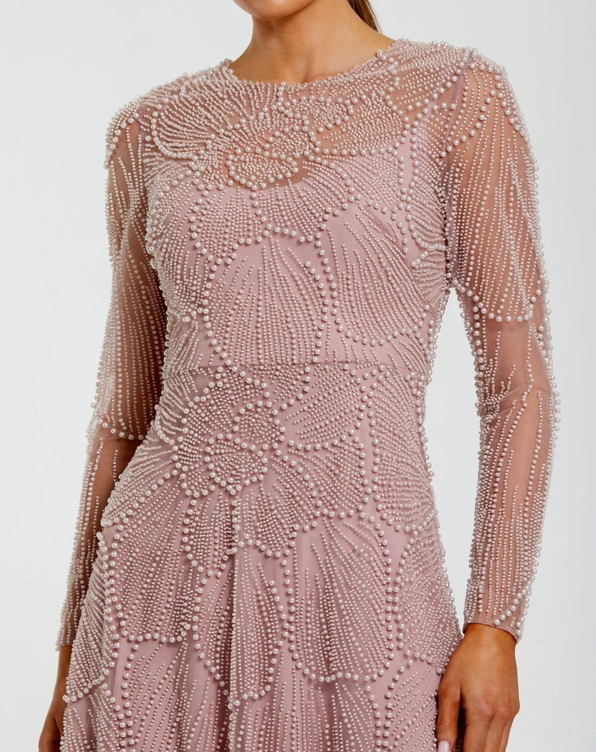 Mother of the Bride Dresses Long Beaded Mother of the Bride Dress Mocha