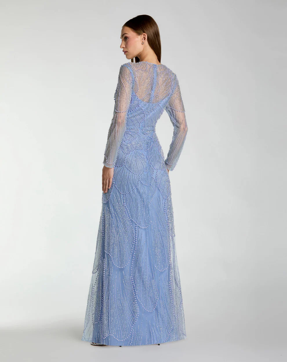 Mother of the Bride Dresses Long Beaded Mother of the Bride Dress Periwinkle