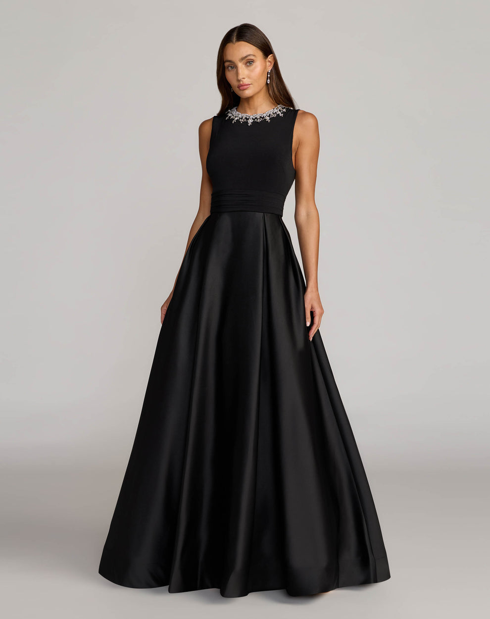 Formal Dresses Pleated Long Prom A Line Formal Dress Mac Duggal 69084 Black