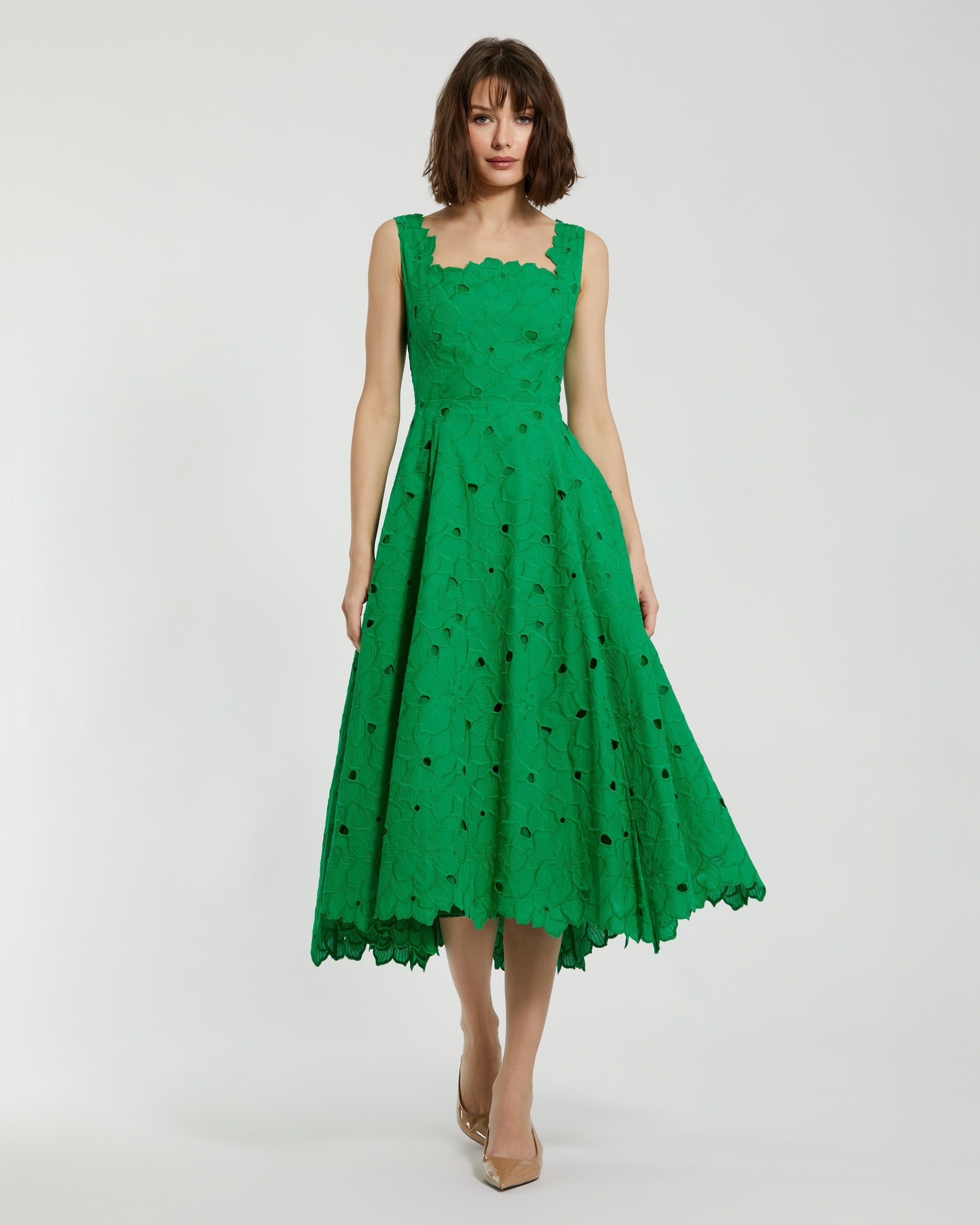 Cocktail Dresses Short A Line Midi Cocktail Dress Mac Duggal 69096 Spring Green