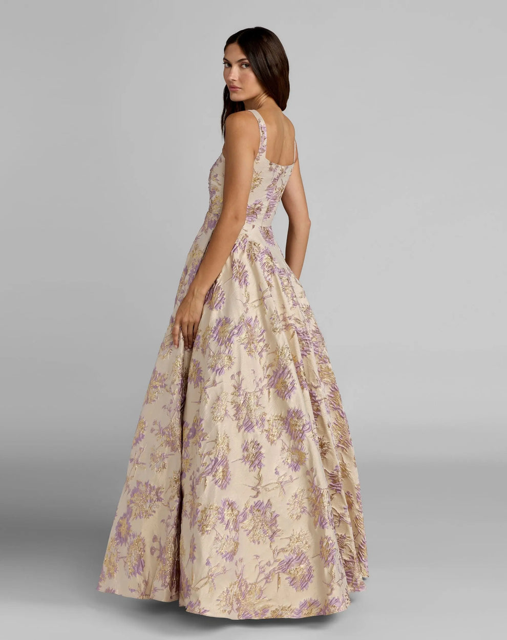 Square Floor-Length Mikado Evening A-Line Mac Duggal 69163