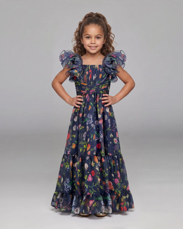 Square Floor-Length Chiffon Special Occasion A-Line Mac Duggal 69170