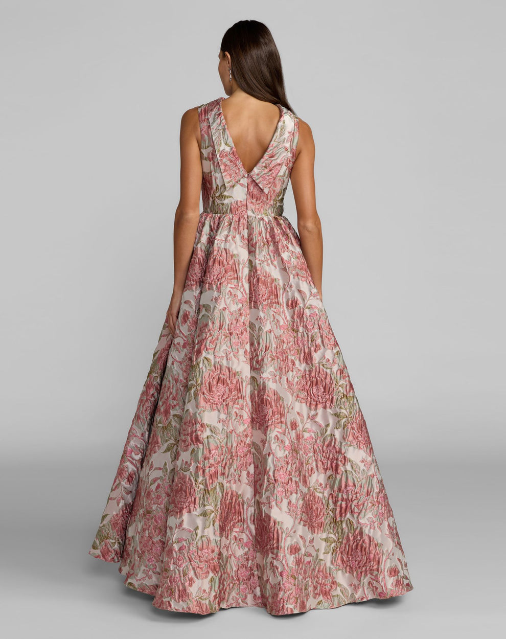 Crew/High-Neck Floor-Length Mikado Formal A-Line Mac Duggal 69177