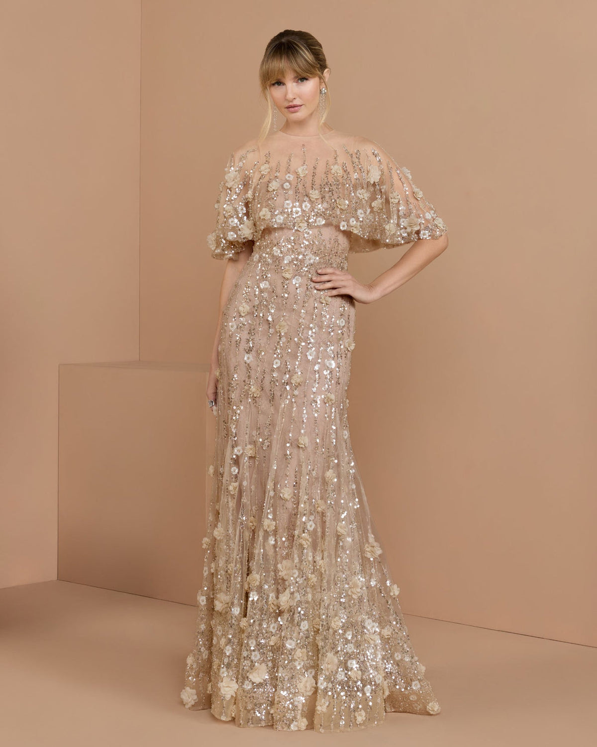 Illusion Floor-Length Sequin Formal A-Line Mac Duggal 69188
