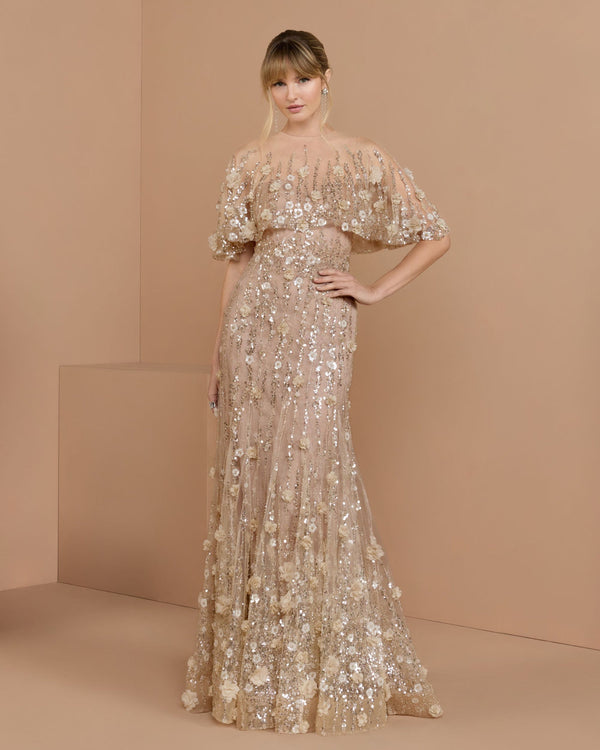 Illusion Floor-Length Sequin Formal A-Line Mac Duggal 69188