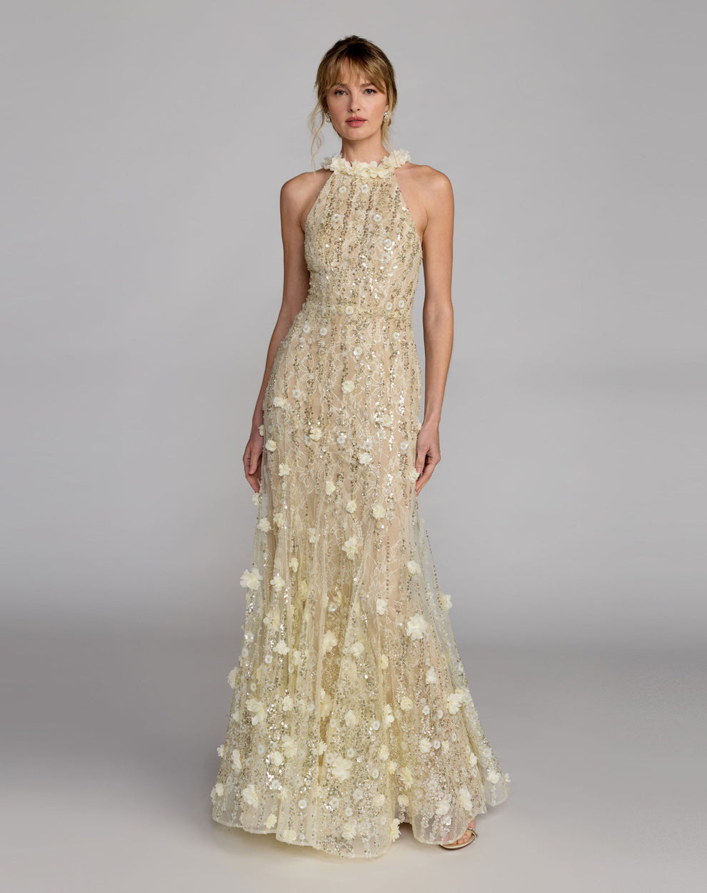 Halter Floor-Length Sequin Formal Mermaid/Trumpet Mac Duggal 69325