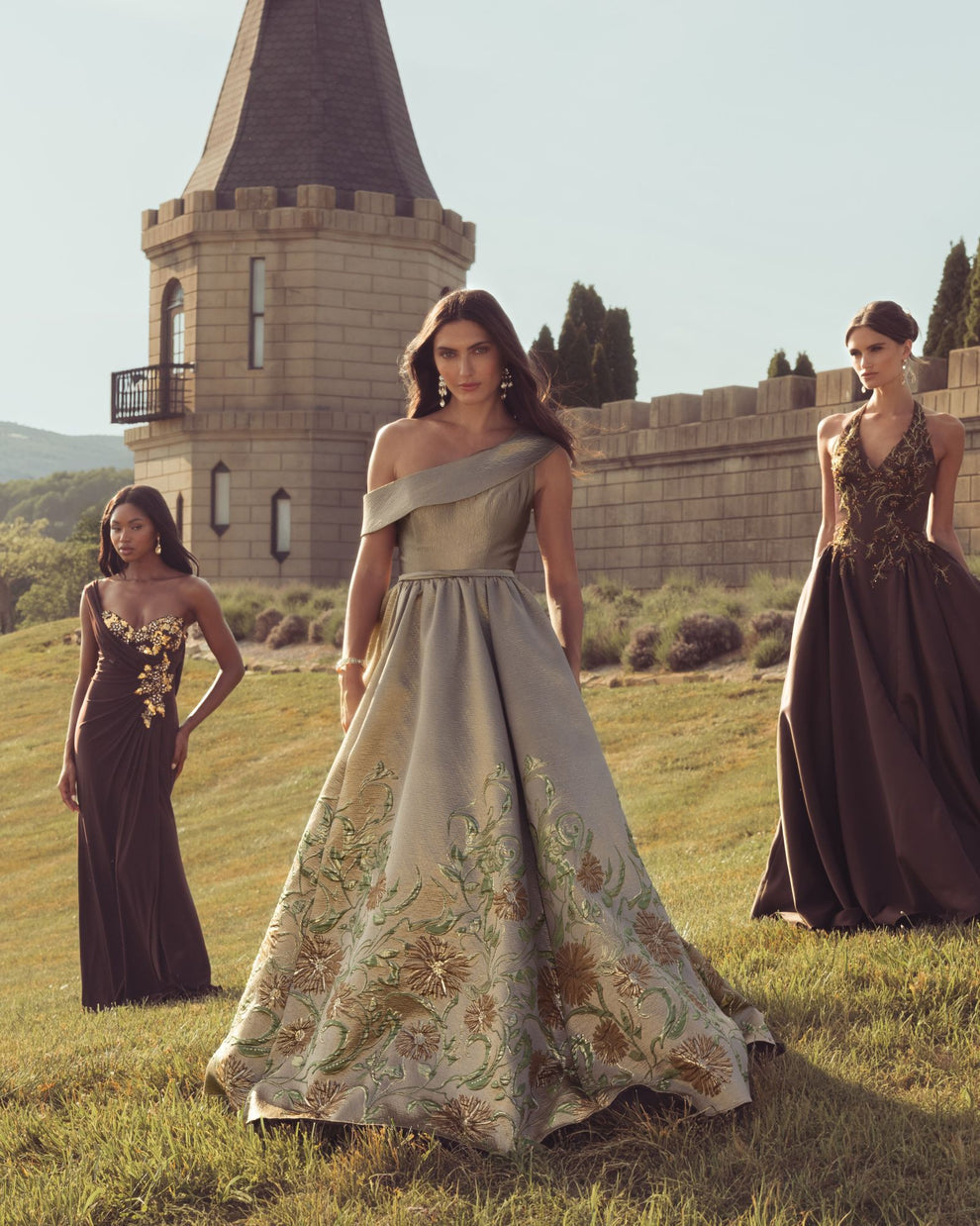 One-Shoulder Floor-Length Satin Formal Ball Gown Mac Duggal 69237