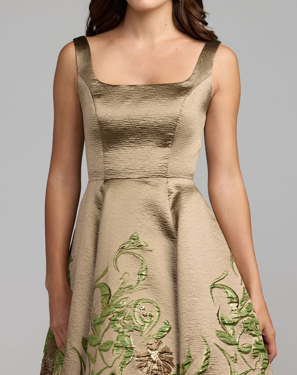 Square Tea-Length Mikado Cocktail A-Line Mac Duggal 69238