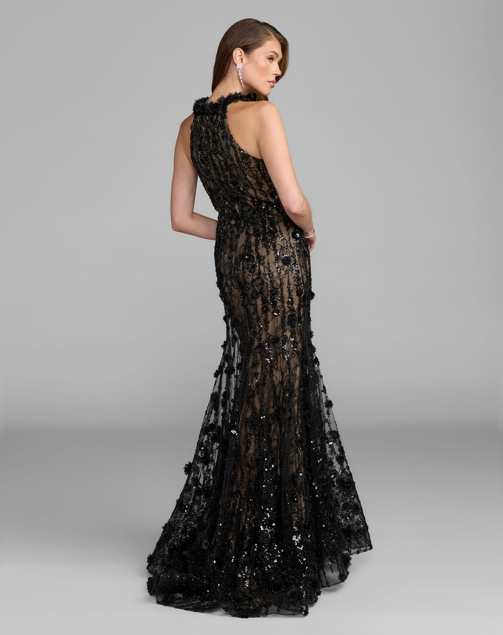 Halter Floor-Length Sequin Formal Mermaid/Trumpet Mac Duggal 69325