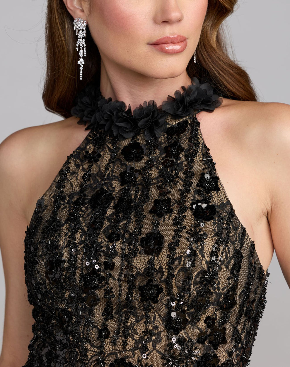 Halter Floor-Length Sequin Formal Mermaid/Trumpet Mac Duggal 69325