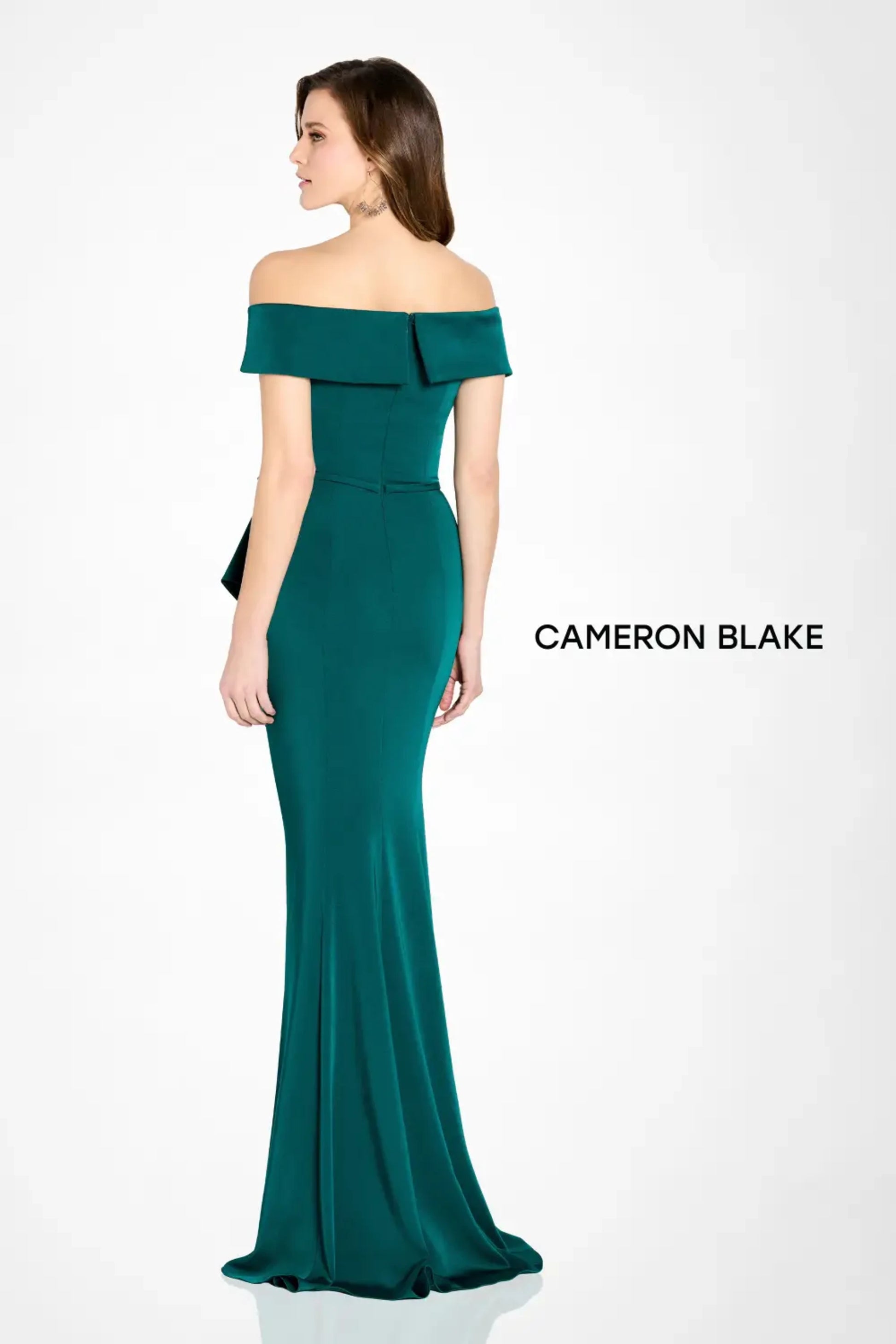 Cameron Blake CB761 Formal Long Sequin Slit Evening Dress