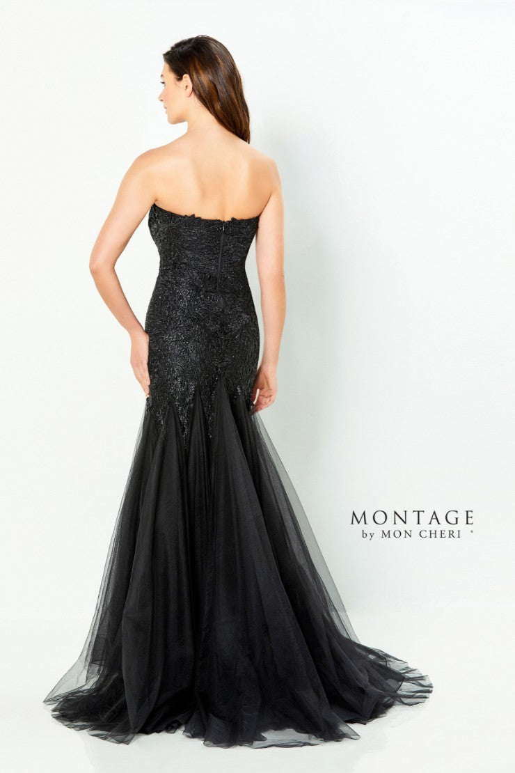 Montage 118964 Long Formal Lace Beaded Evening Dress
