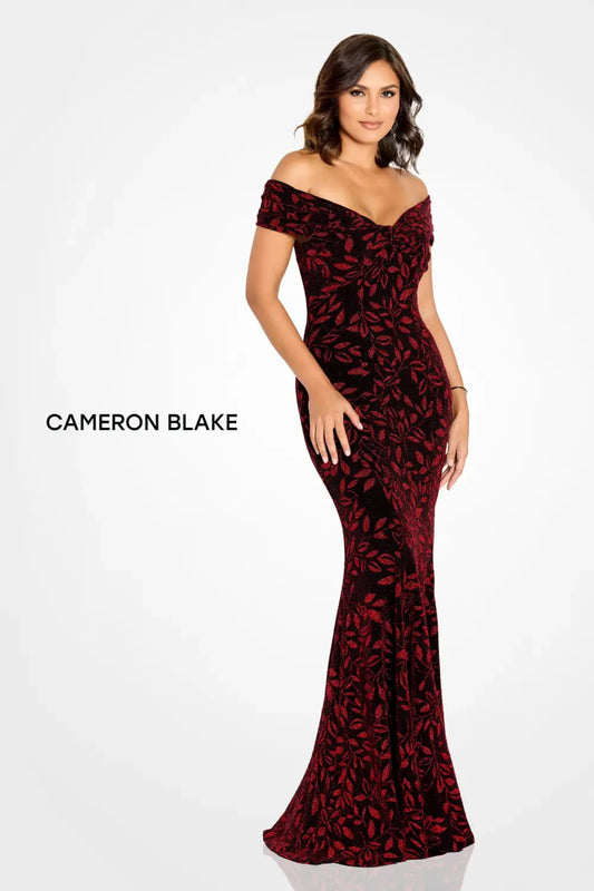 Formal Dresses Long Formal Metallic Evening Dress Black/Red