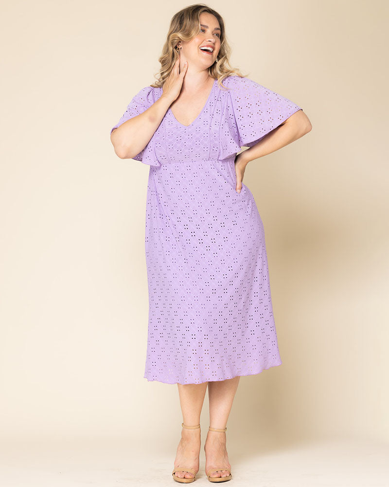 Plus Size Dresses Short Cocktail Plus Size Midi Evening Dress Kiyonna 11242109 Lilac