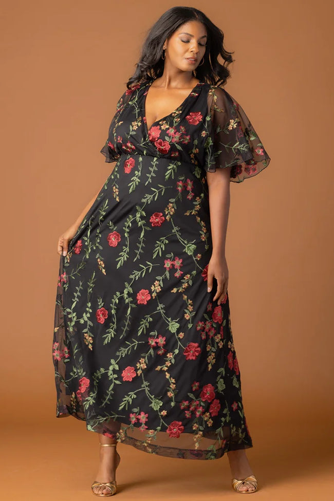 Plus Size Dresses Mother of the Bride Floral Print Plus Size Dress Briar Rose