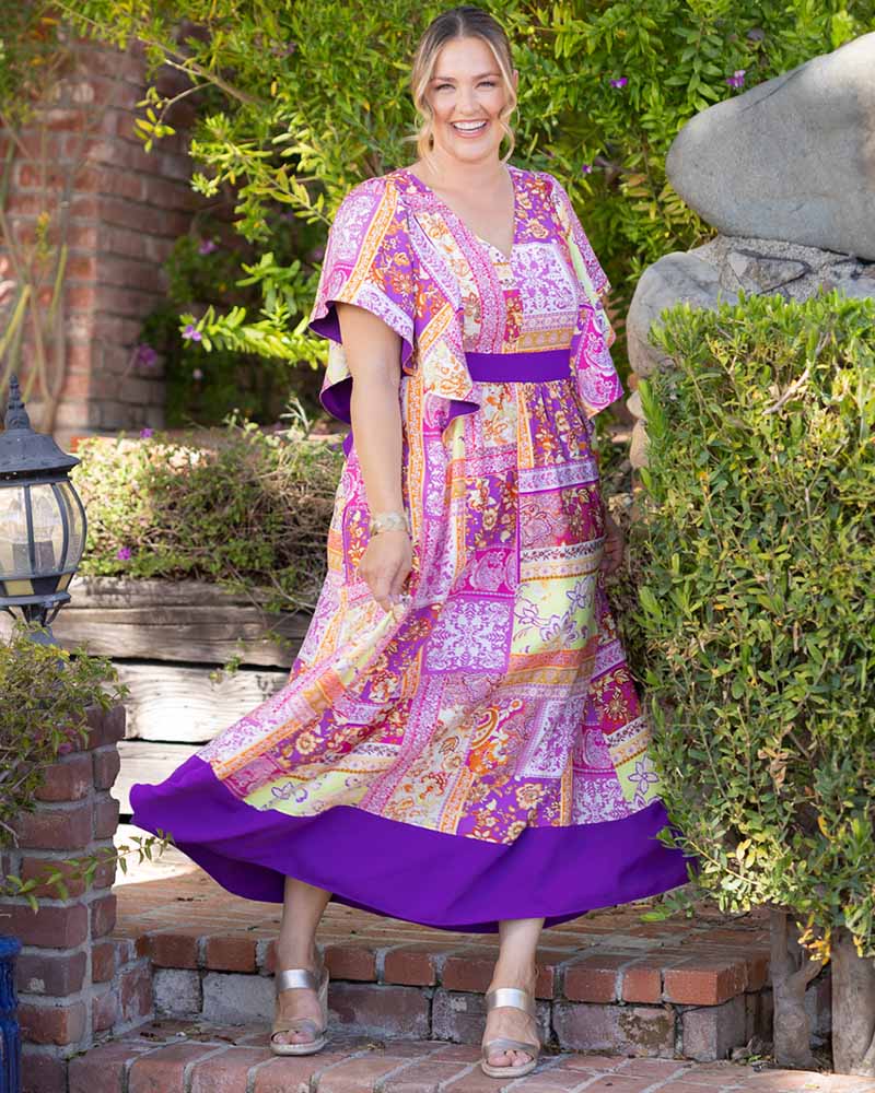 Plus Size Dresses Print Formal Prom Plus Size Long Dress Kiyonna 12242902 Santorini