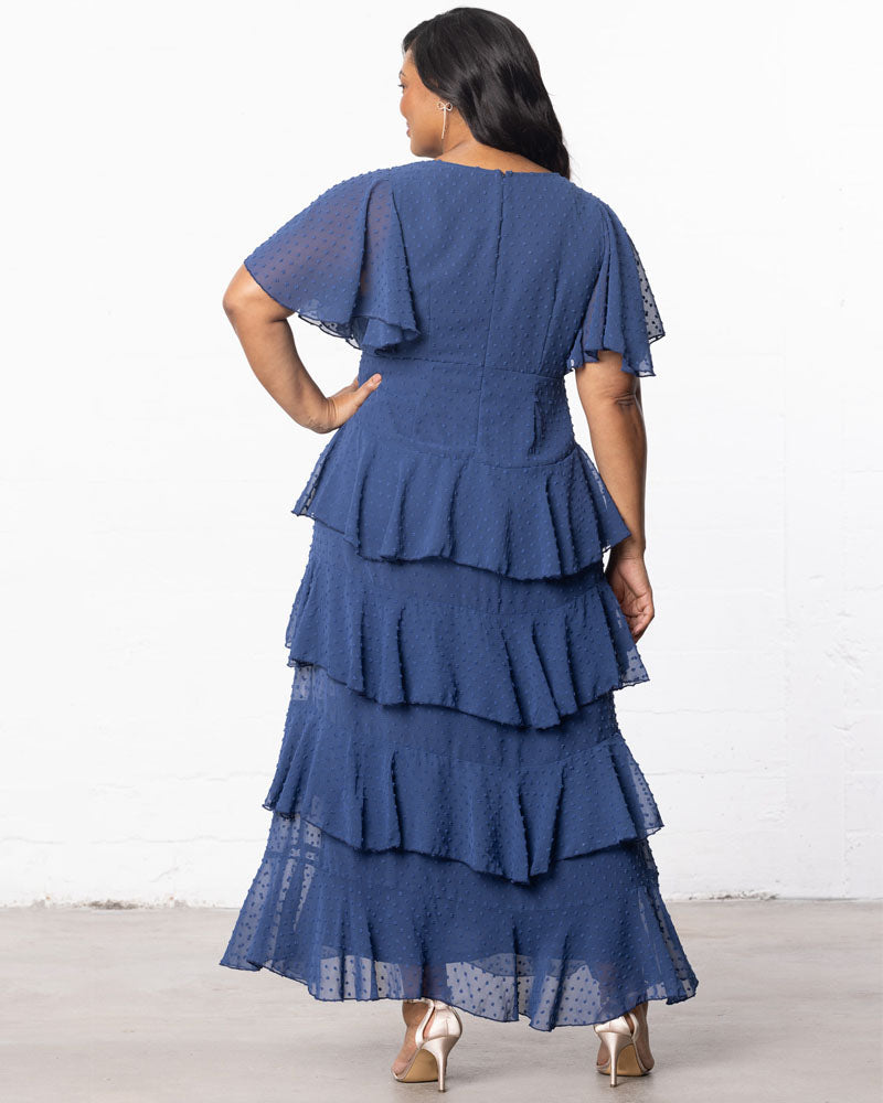 V-Neck Floor-Length Chiffon Evening A-Line Kiyonna 17191301