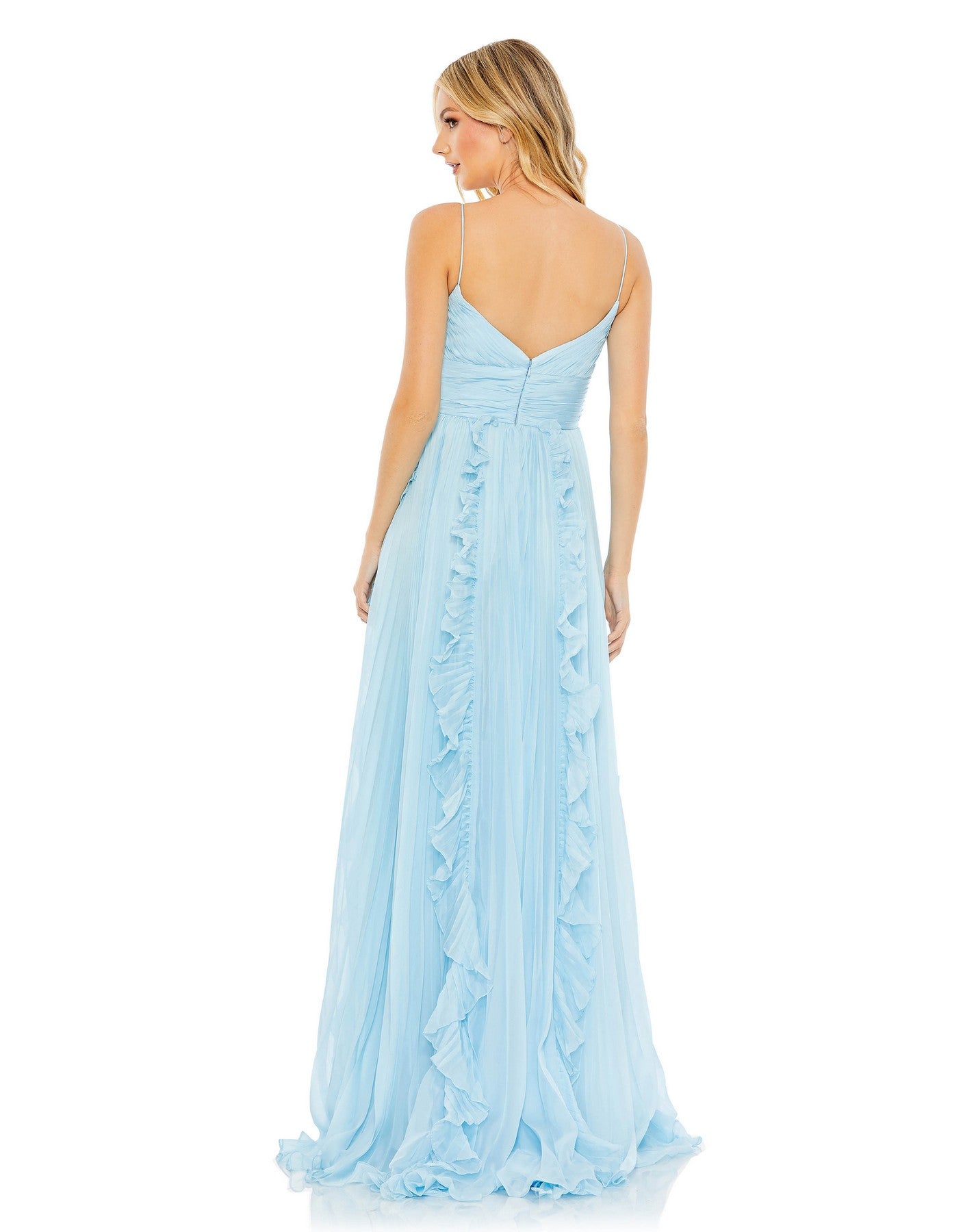 Mac Duggal 70172 Long Spaghetti Strap Prom Dress