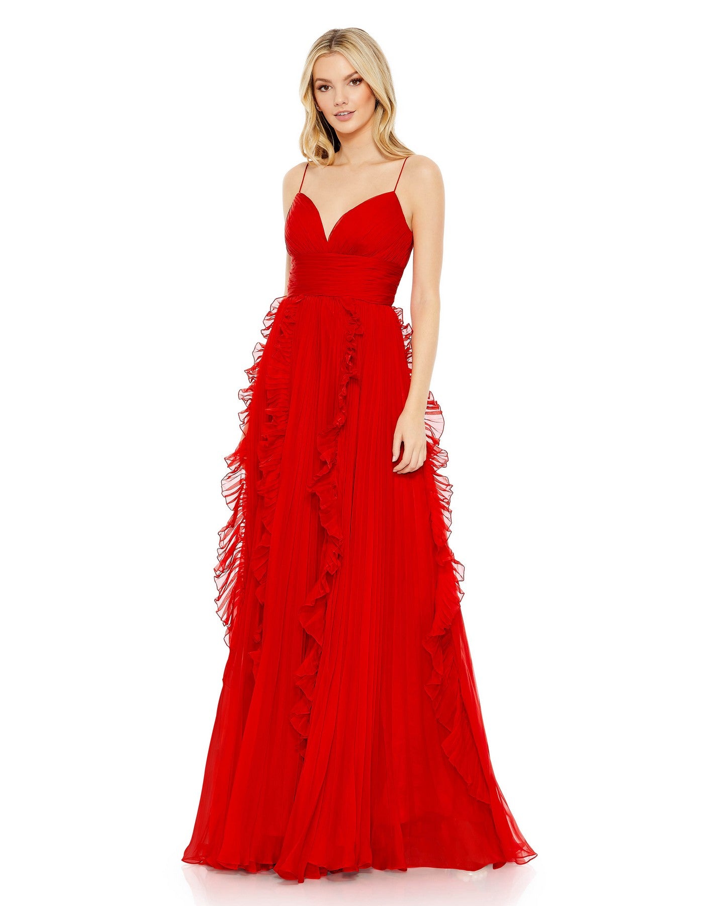 Mac Duggal 70172 Long Spaghetti Strap Prom Dress