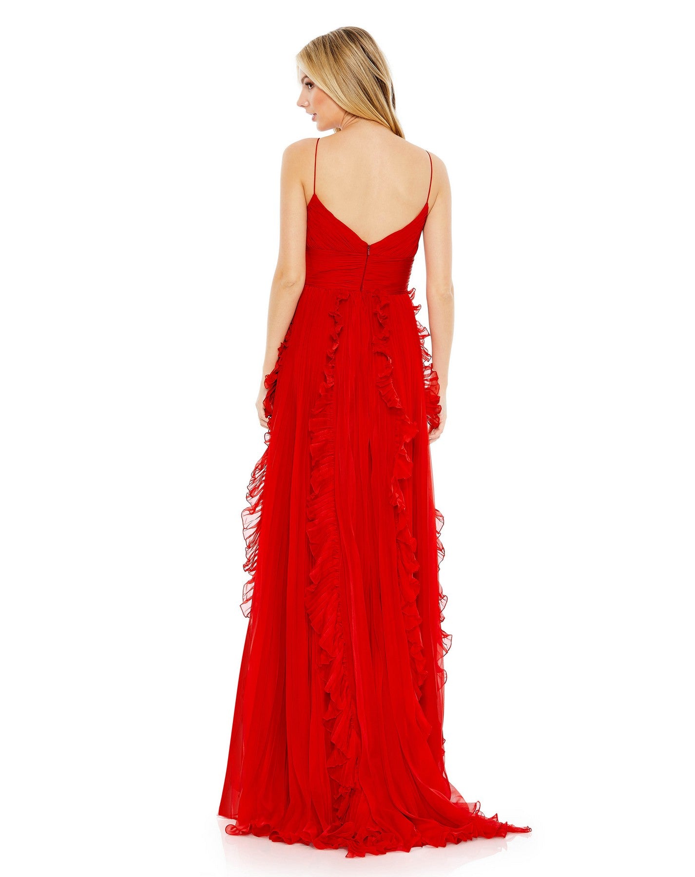 Mac Duggal 70172 Long Spaghetti Strap Prom Dress