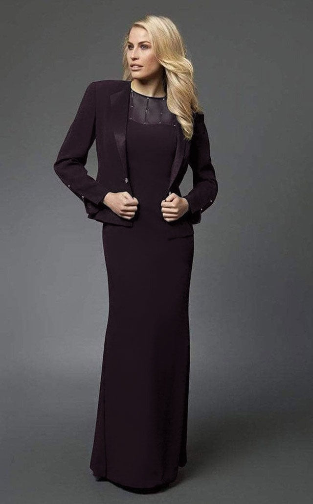 Alexander by Daymor 702105 Beaded Illusion Sheath Dress with Jacket