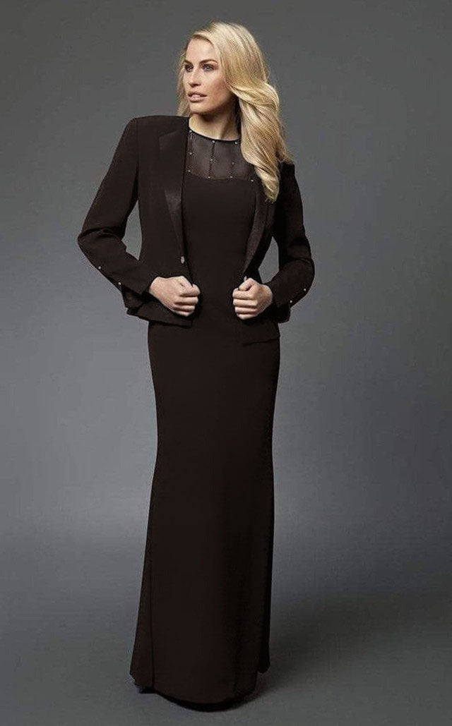 Alexander by Daymor 702105 Beaded Illusion Sheath Dress with Jacket
