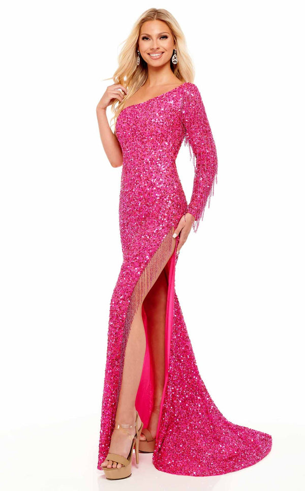 Long Formal Slit Prom Dress Rachel Allan 70236