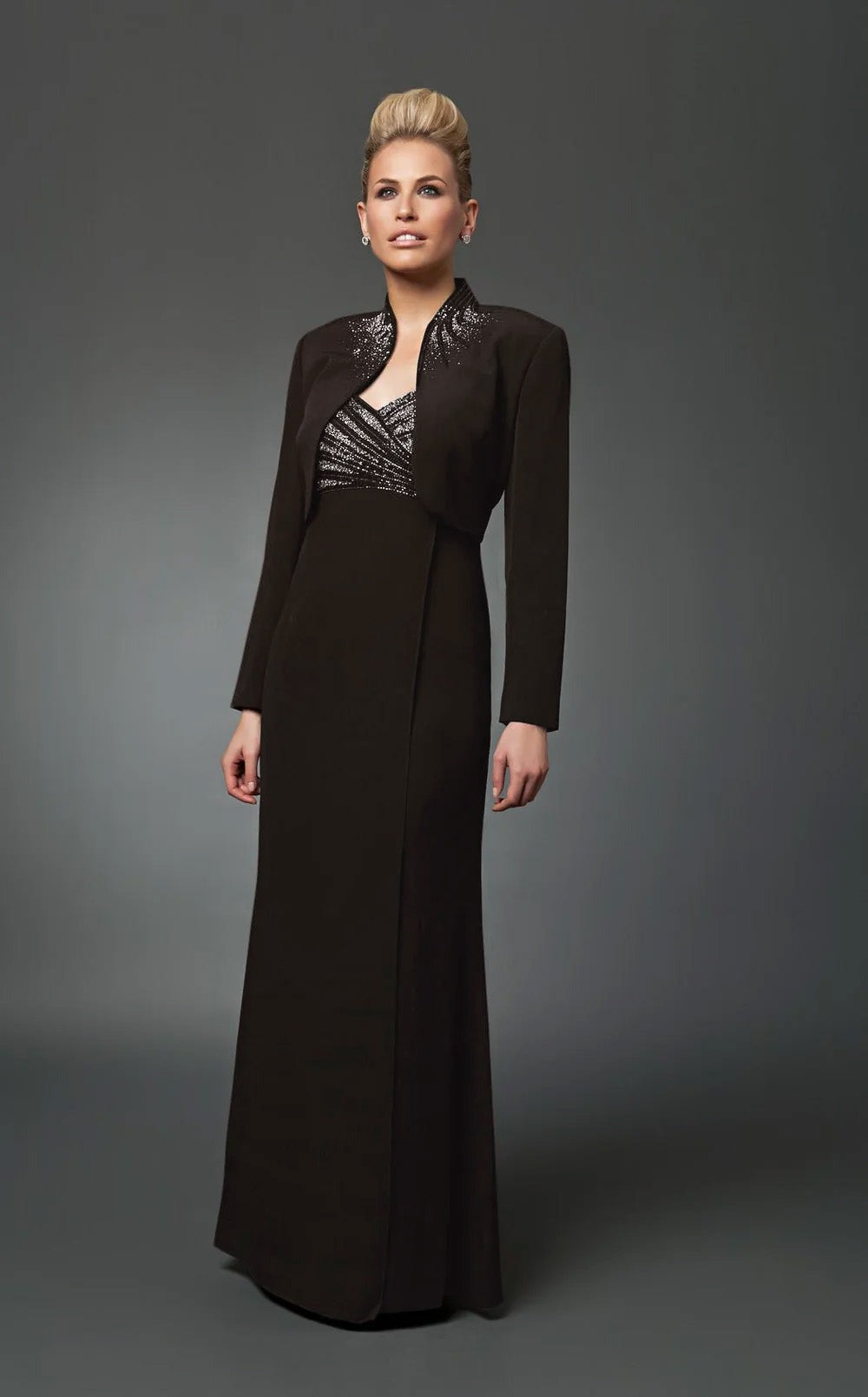 Alexander by Daymor 703112 Embellished Sweetheart A-Line Dress with Jacket